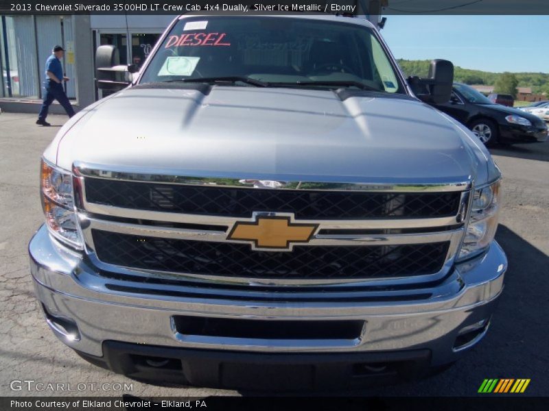 Silver Ice Metallic / Ebony 2013 Chevrolet Silverado 3500HD LT Crew Cab 4x4 Dually