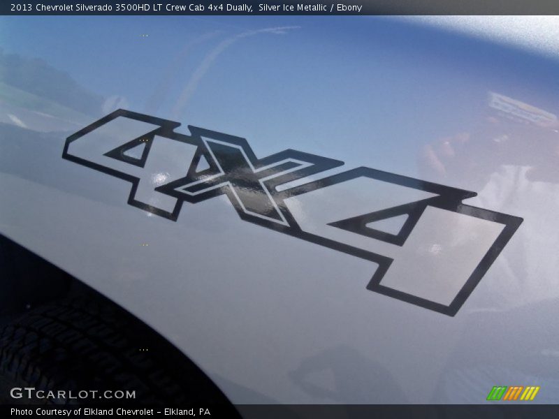 Silver Ice Metallic / Ebony 2013 Chevrolet Silverado 3500HD LT Crew Cab 4x4 Dually