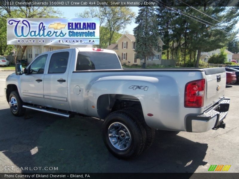 Silver Ice Metallic / Ebony 2013 Chevrolet Silverado 3500HD LT Crew Cab 4x4 Dually