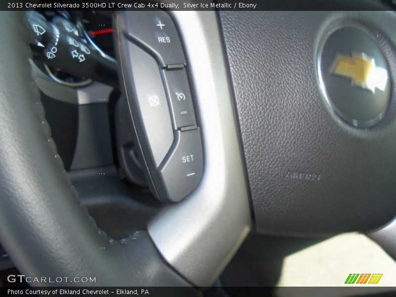 Silver Ice Metallic / Ebony 2013 Chevrolet Silverado 3500HD LT Crew Cab 4x4 Dually