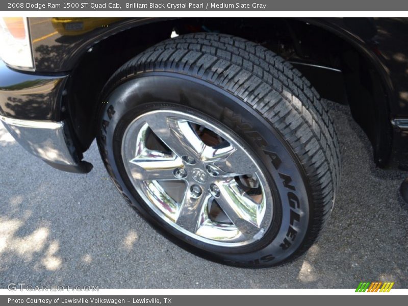 Brilliant Black Crystal Pearl / Medium Slate Gray 2008 Dodge Ram 1500 ST Quad Cab