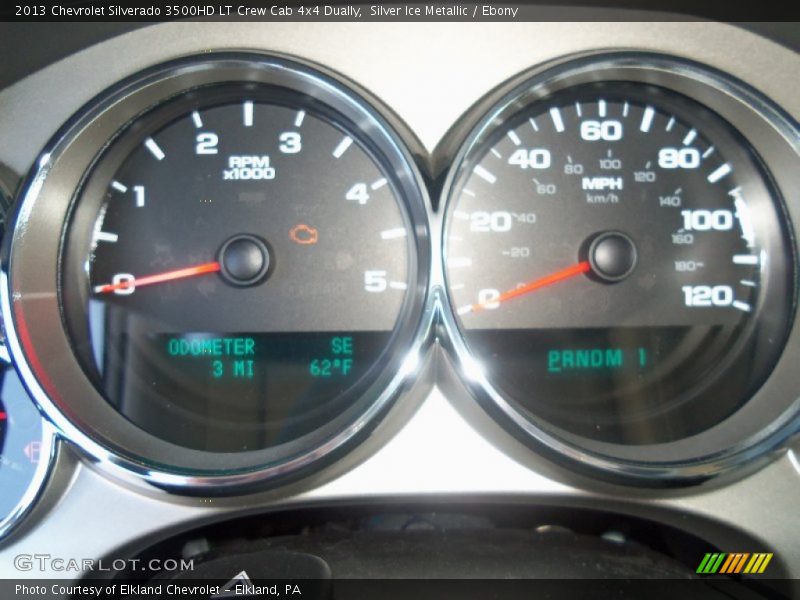 Silver Ice Metallic / Ebony 2013 Chevrolet Silverado 3500HD LT Crew Cab 4x4 Dually