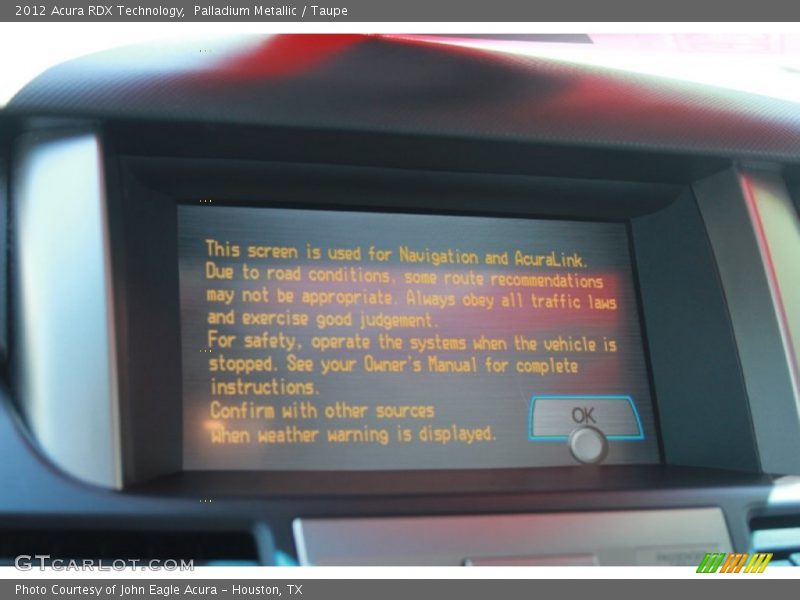 Palladium Metallic / Taupe 2012 Acura RDX Technology