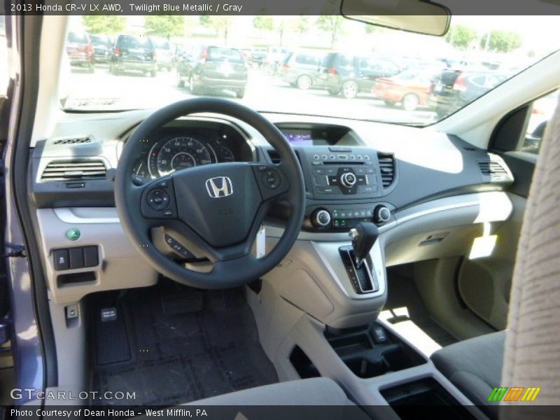 Twilight Blue Metallic / Gray 2013 Honda CR-V LX AWD