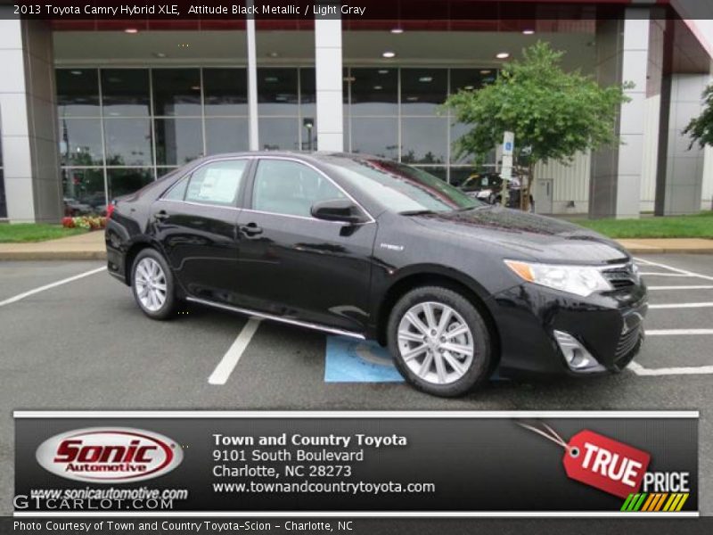 Attitude Black Metallic / Light Gray 2013 Toyota Camry Hybrid XLE