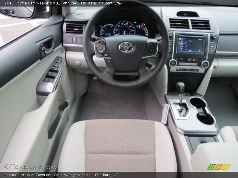 Attitude Black Metallic / Light Gray 2013 Toyota Camry Hybrid XLE