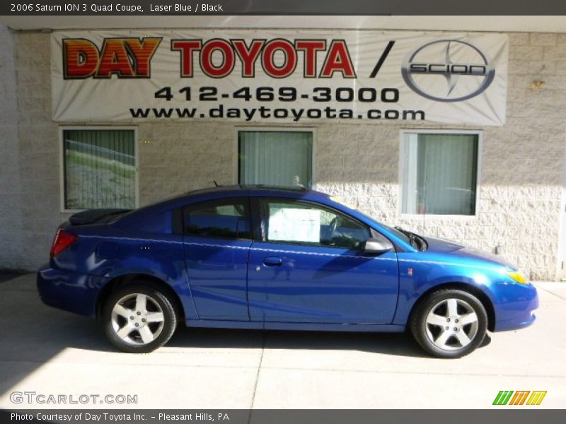 Laser Blue / Black 2006 Saturn ION 3 Quad Coupe