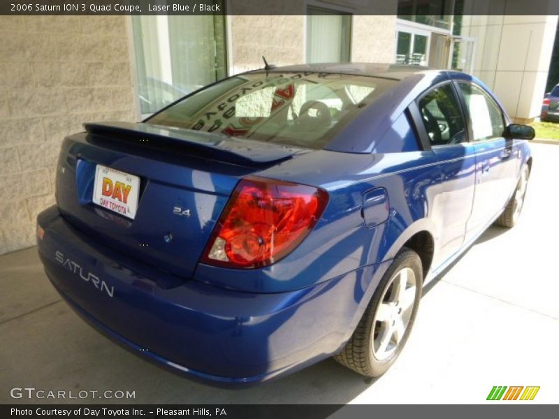 Laser Blue / Black 2006 Saturn ION 3 Quad Coupe