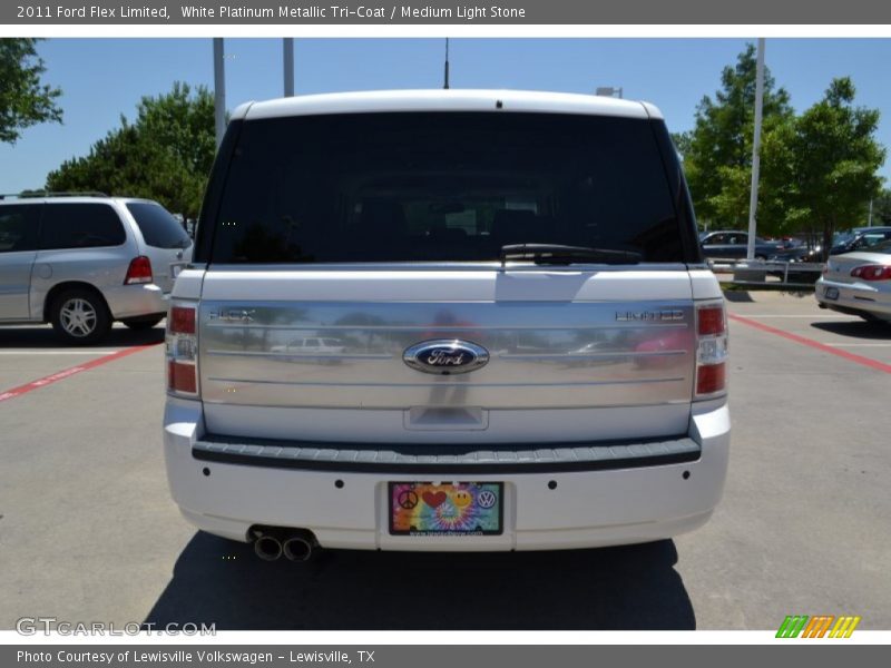 White Platinum Metallic Tri-Coat / Medium Light Stone 2011 Ford Flex Limited