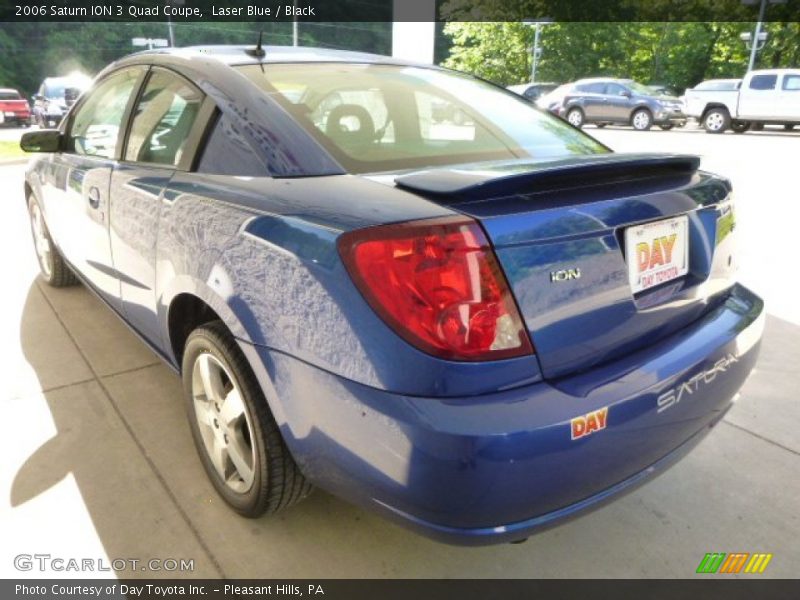 Laser Blue / Black 2006 Saturn ION 3 Quad Coupe