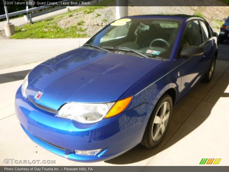 Laser Blue / Black 2006 Saturn ION 3 Quad Coupe