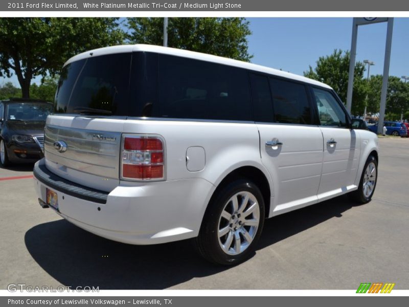 White Platinum Metallic Tri-Coat / Medium Light Stone 2011 Ford Flex Limited