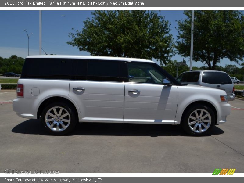 White Platinum Metallic Tri-Coat / Medium Light Stone 2011 Ford Flex Limited