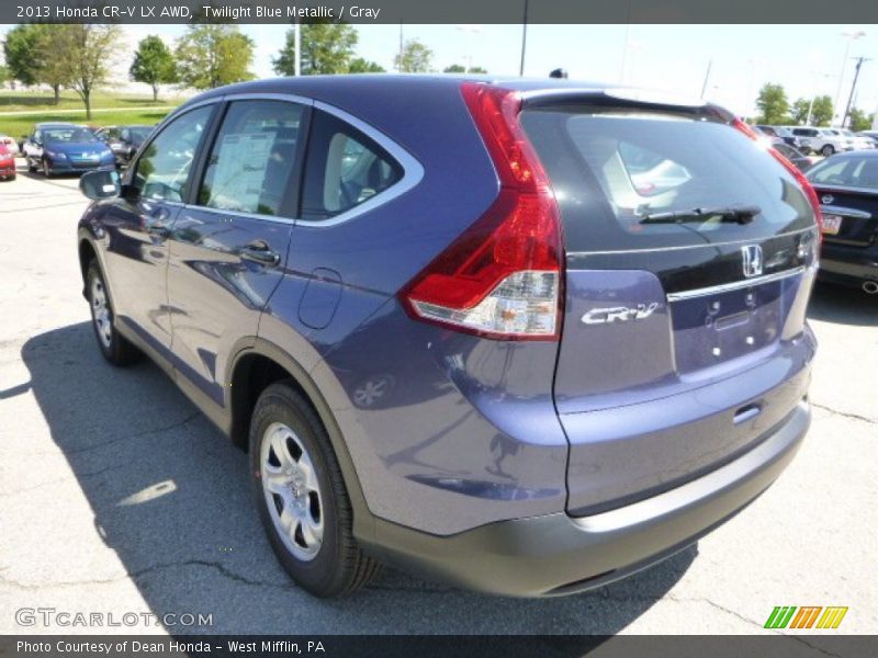 Twilight Blue Metallic / Gray 2013 Honda CR-V LX AWD