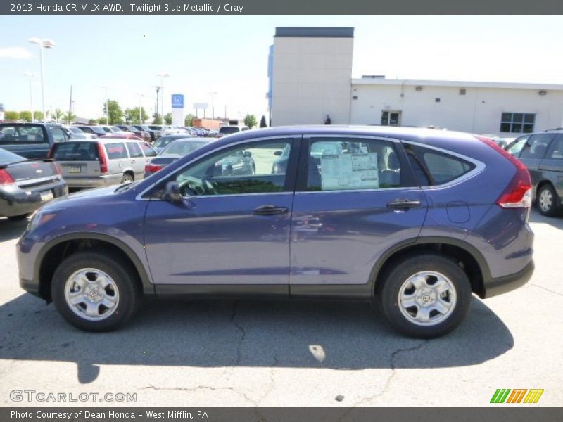 Twilight Blue Metallic / Gray 2013 Honda CR-V LX AWD