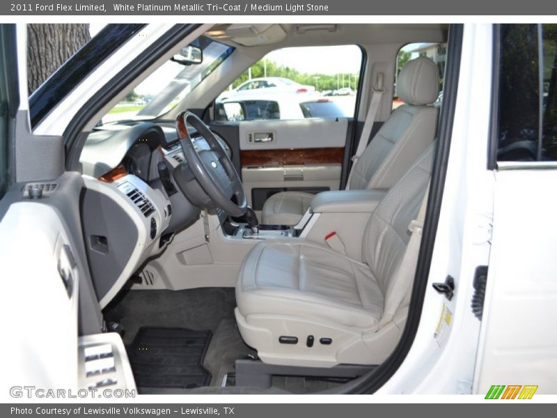 White Platinum Metallic Tri-Coat / Medium Light Stone 2011 Ford Flex Limited