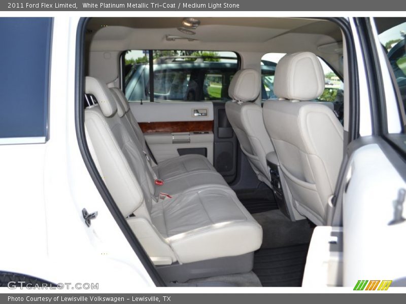White Platinum Metallic Tri-Coat / Medium Light Stone 2011 Ford Flex Limited