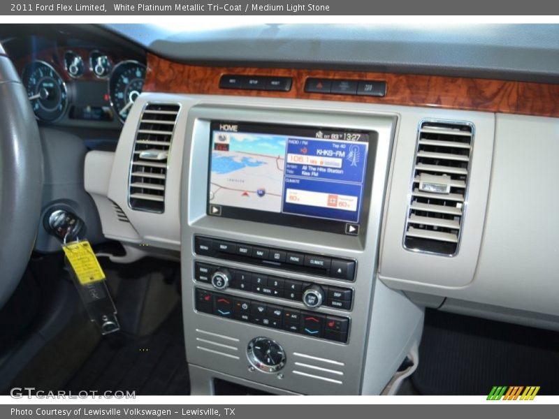 White Platinum Metallic Tri-Coat / Medium Light Stone 2011 Ford Flex Limited