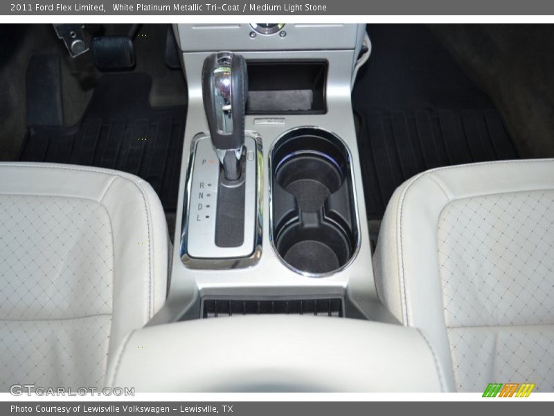 White Platinum Metallic Tri-Coat / Medium Light Stone 2011 Ford Flex Limited