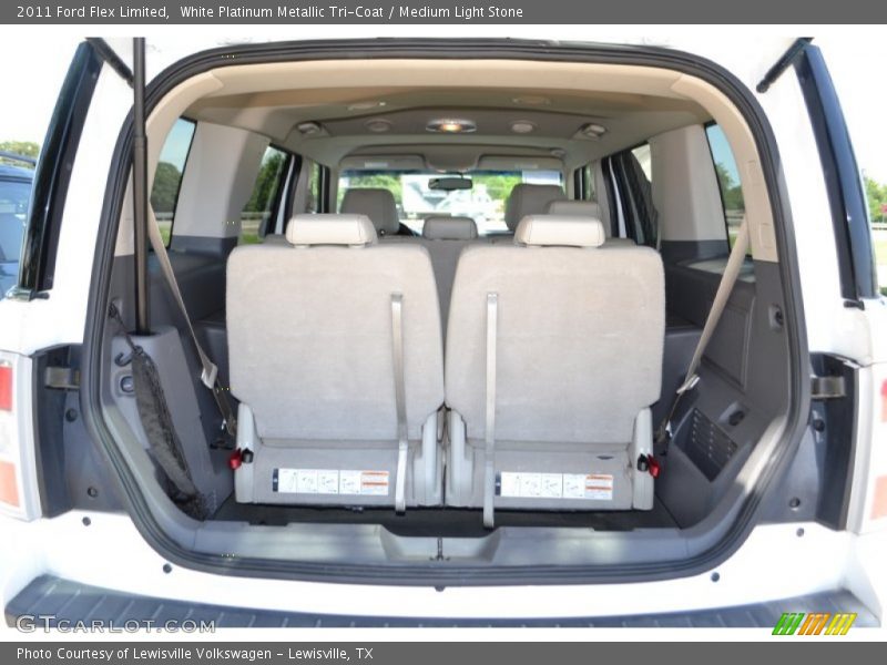 White Platinum Metallic Tri-Coat / Medium Light Stone 2011 Ford Flex Limited