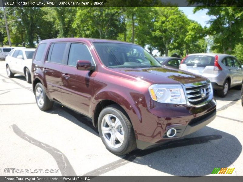 Dark Cherry Pearl / Black 2013 Honda Pilot EX-L 4WD
