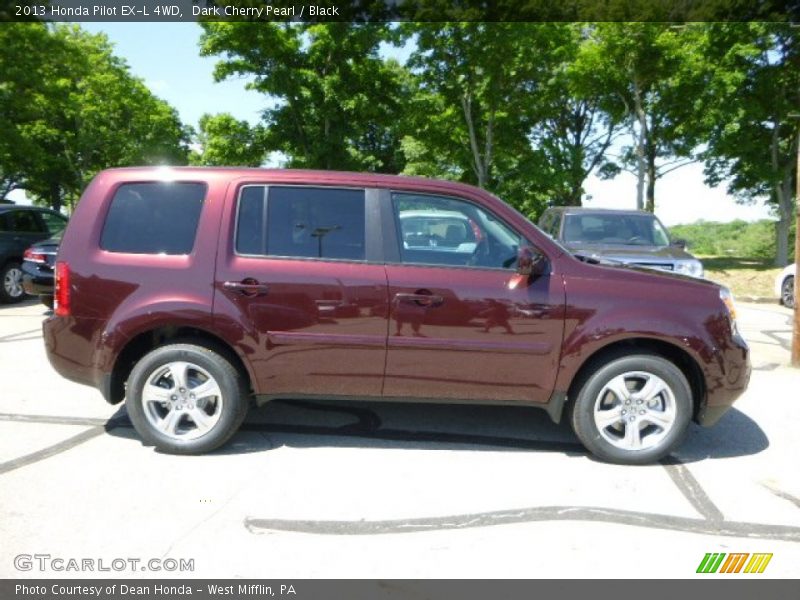 Dark Cherry Pearl / Black 2013 Honda Pilot EX-L 4WD