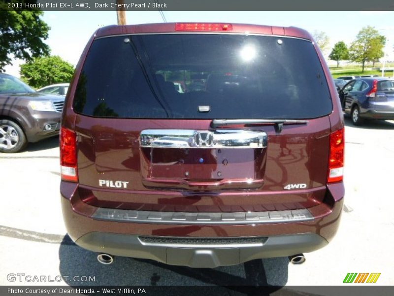 Dark Cherry Pearl / Black 2013 Honda Pilot EX-L 4WD