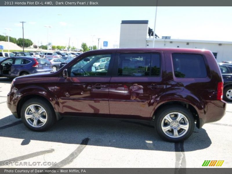 Dark Cherry Pearl / Black 2013 Honda Pilot EX-L 4WD