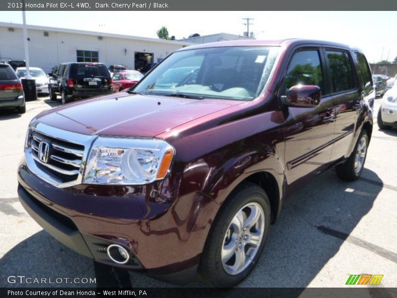 Dark Cherry Pearl / Black 2013 Honda Pilot EX-L 4WD