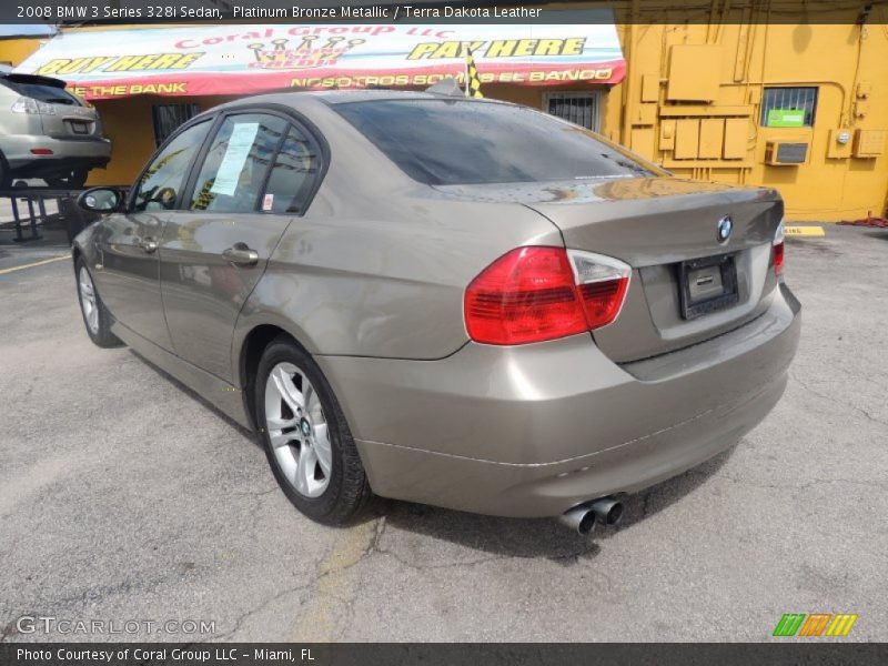 Platinum Bronze Metallic / Terra Dakota Leather 2008 BMW 3 Series 328i Sedan