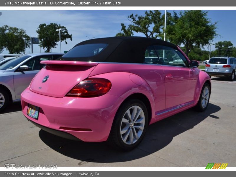 Custom Pink / Titan Black 2013 Volkswagen Beetle TDI Convertible