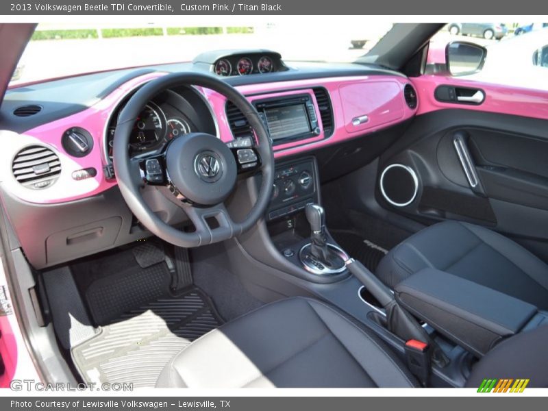 Custom Pink / Titan Black 2013 Volkswagen Beetle TDI Convertible