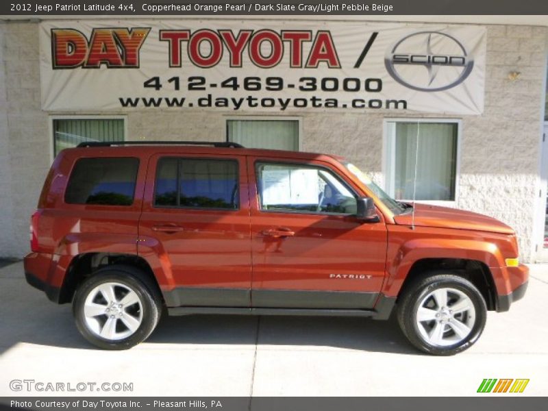 Copperhead Orange Pearl / Dark Slate Gray/Light Pebble Beige 2012 Jeep Patriot Latitude 4x4