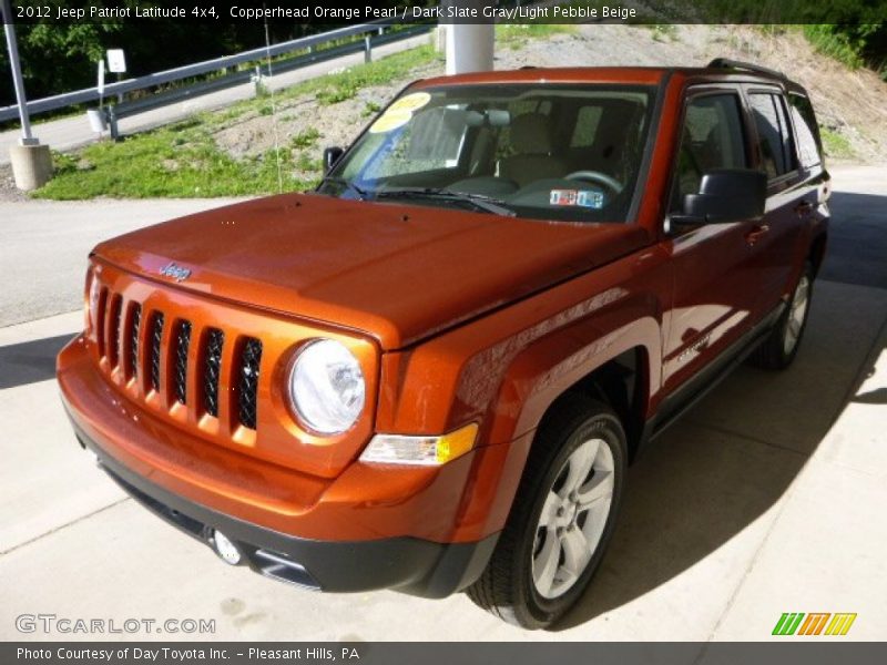 Copperhead Orange Pearl / Dark Slate Gray/Light Pebble Beige 2012 Jeep Patriot Latitude 4x4