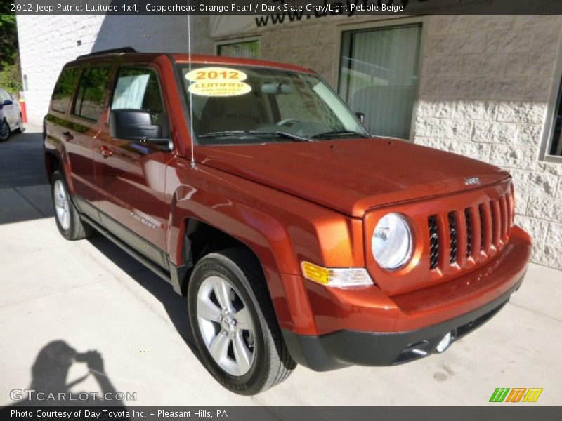 Copperhead Orange Pearl / Dark Slate Gray/Light Pebble Beige 2012 Jeep Patriot Latitude 4x4