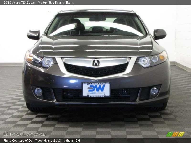 Vortex Blue Pearl / Ebony 2010 Acura TSX Sedan