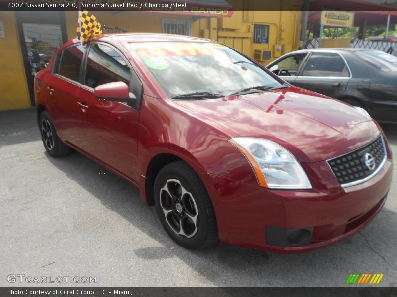 Sonoma Sunset Red / Charcoal/Steel 2007 Nissan Sentra 2.0