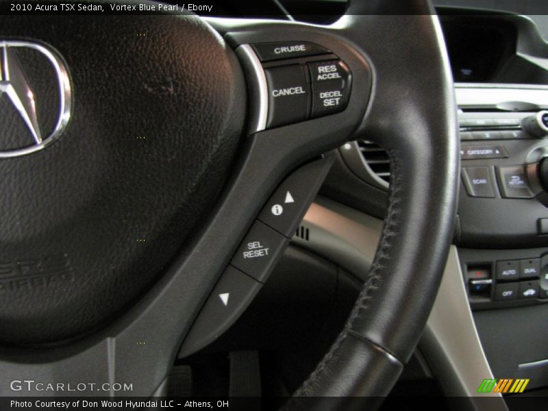 Vortex Blue Pearl / Ebony 2010 Acura TSX Sedan