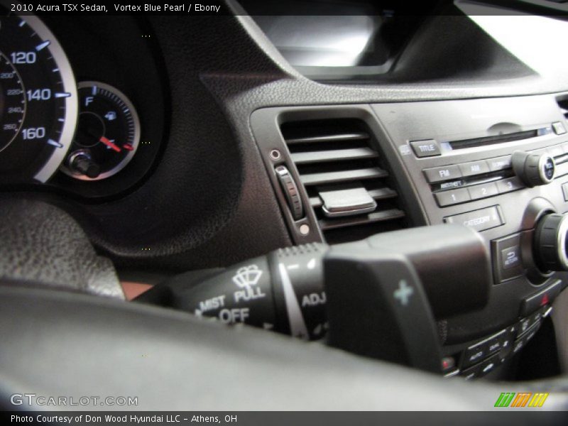 Vortex Blue Pearl / Ebony 2010 Acura TSX Sedan