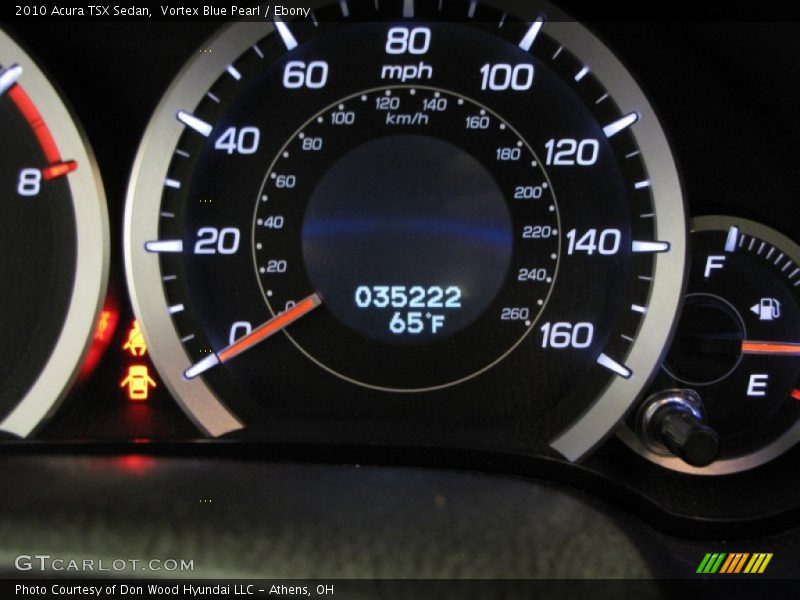 Vortex Blue Pearl / Ebony 2010 Acura TSX Sedan