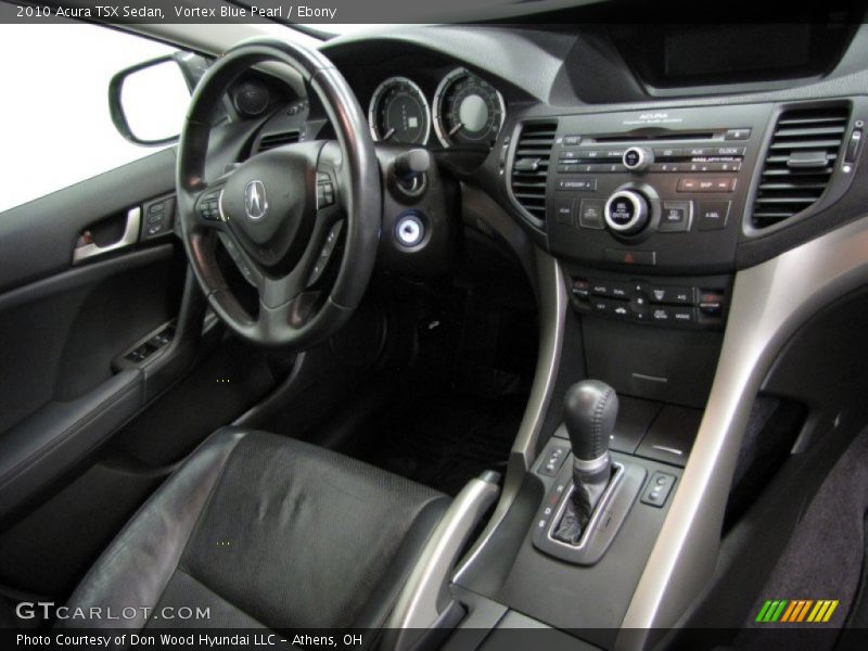 Vortex Blue Pearl / Ebony 2010 Acura TSX Sedan