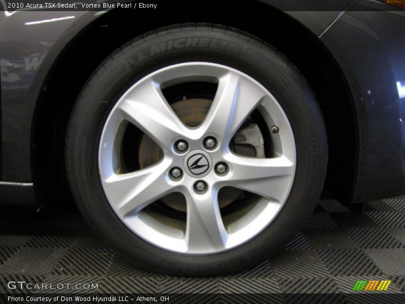Vortex Blue Pearl / Ebony 2010 Acura TSX Sedan