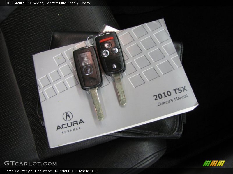Vortex Blue Pearl / Ebony 2010 Acura TSX Sedan
