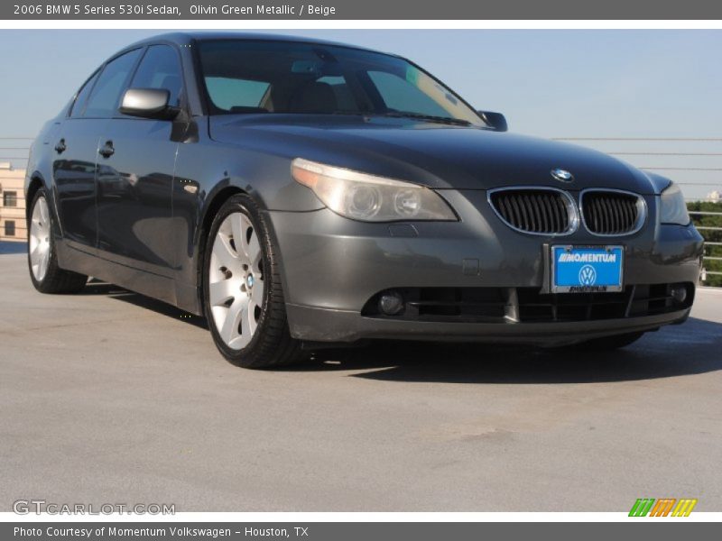 Olivin Green Metallic / Beige 2006 BMW 5 Series 530i Sedan