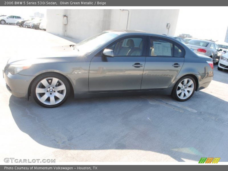 Olivin Green Metallic / Beige 2006 BMW 5 Series 530i Sedan