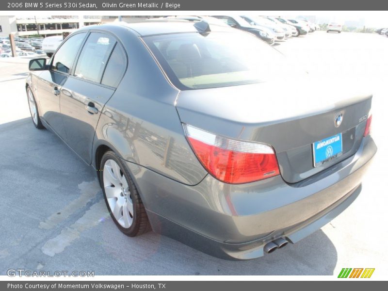 Olivin Green Metallic / Beige 2006 BMW 5 Series 530i Sedan