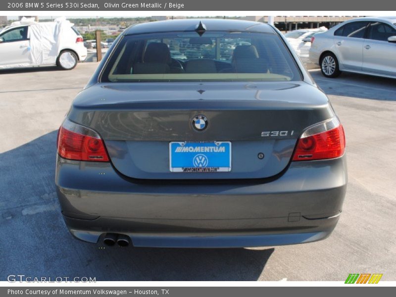 Olivin Green Metallic / Beige 2006 BMW 5 Series 530i Sedan