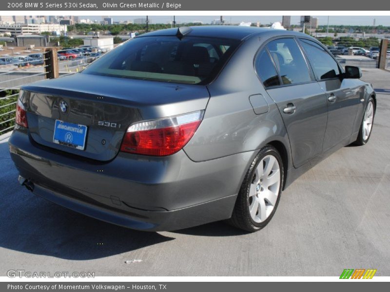 Olivin Green Metallic / Beige 2006 BMW 5 Series 530i Sedan