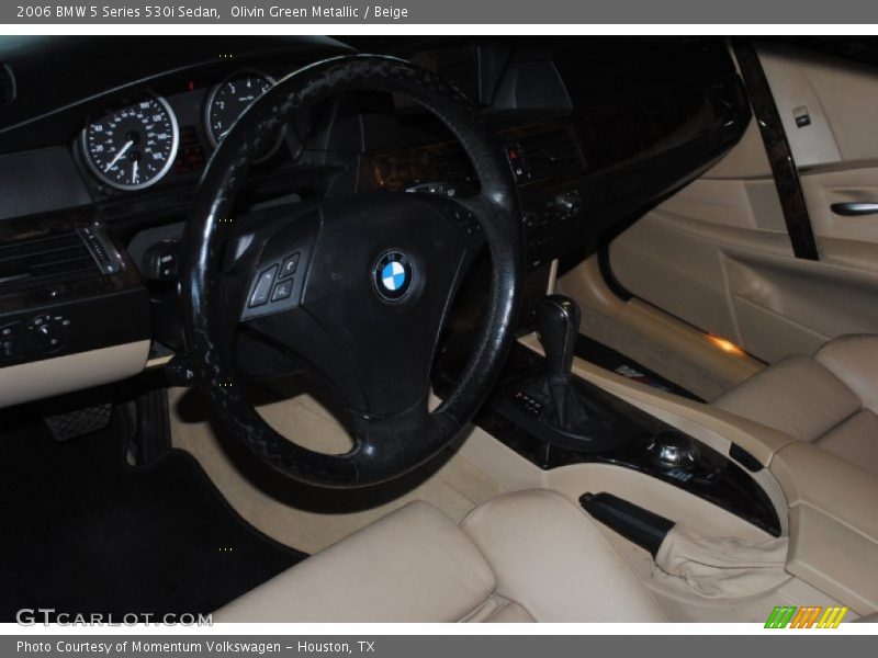 Olivin Green Metallic / Beige 2006 BMW 5 Series 530i Sedan