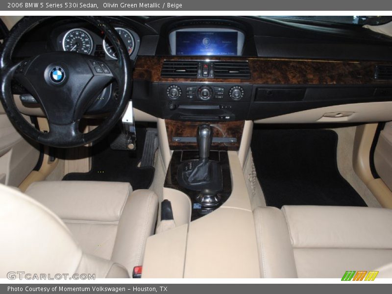 Olivin Green Metallic / Beige 2006 BMW 5 Series 530i Sedan